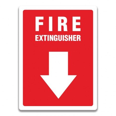 FIRE EXTINGUISHER SIGN FIRE