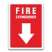 FIRE EXTINGUISHER SIGN FIRE